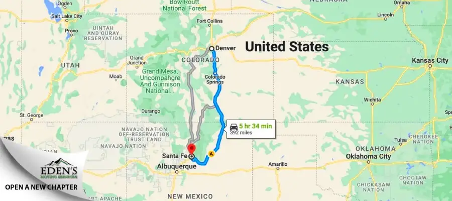 denver to new mexico