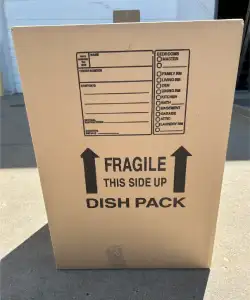 dish pack box 18"x18"x28"